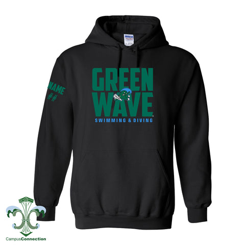 Tulane Swimming & Diving Hooded Sweatshirt