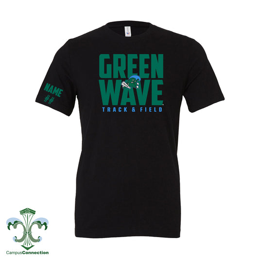 Green Wave Track & Field Cotton T-Shirt