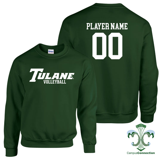 Tulane Volleyball NIL Player Wordmark Crewneck Sweatshirt