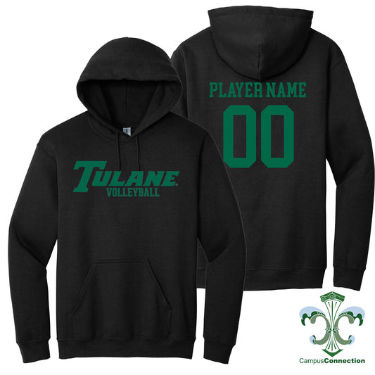 Tulane Volleyball NIL Player Wordmark Hooded Sweatshirt