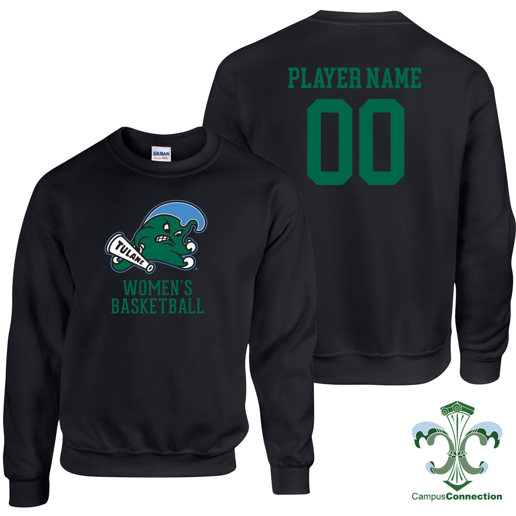 Tulane Women's Basketball NIL Player Angry Wave Crewneck Sweatshirt