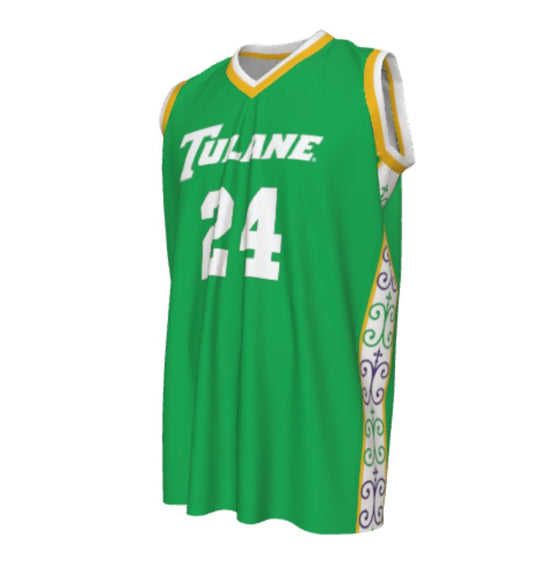 Tulane Replica Customizable Basketball Jersey - WBB 2025 Mardi Gras