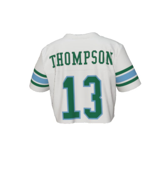 Tulane Player NIL Replica Football Crop Top - White