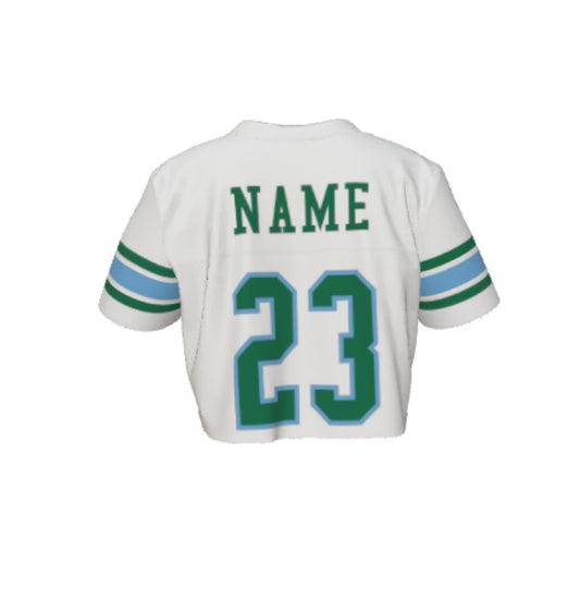 Tulane Replica Customizable Football Crop Top - White
