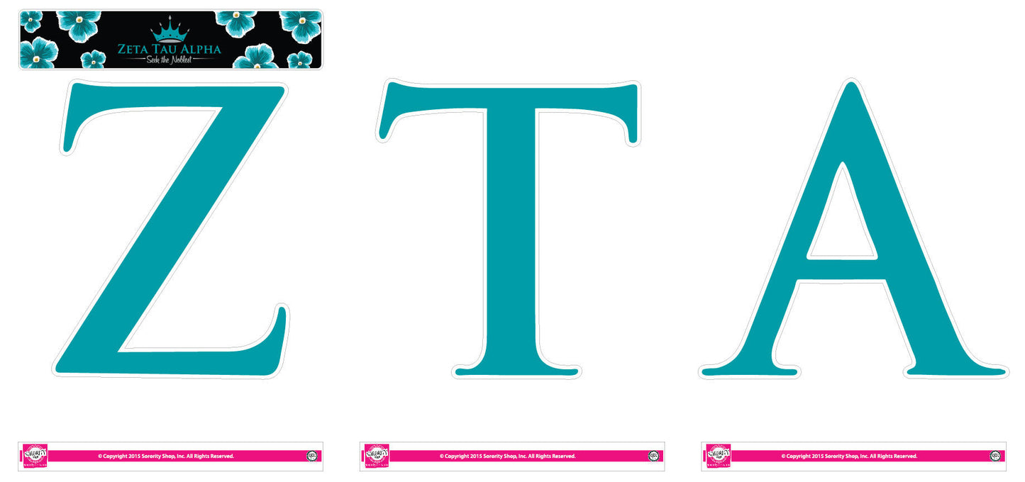 Zeta Tau Alpha <br> Jumbo Letter Decals