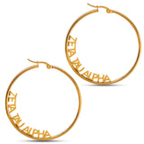 Zeta Tau Alpha Earrings - Hoop Design