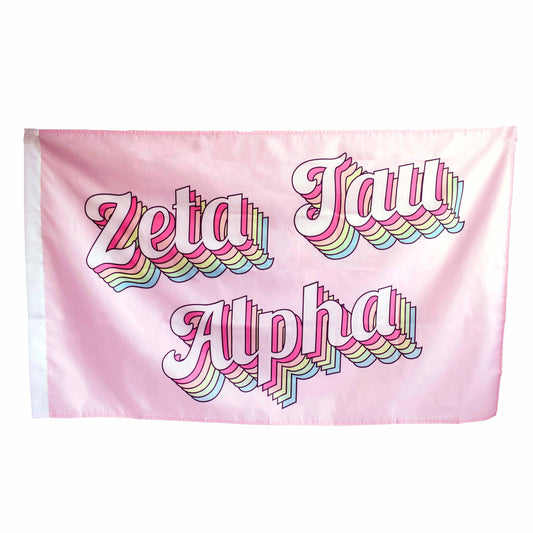 Zeta Tau Alpha Retro Flag