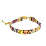 Zeta Tau Alpha Woven Bracelet, Multi-Color Design