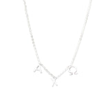 Alpha Chi Omega Silver Greek Letters Necklace