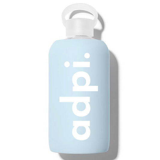 Alpha Delta Pi Glass Water Bottle with Silicone Sleeve