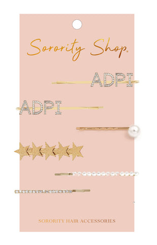 Alpha Delta Pi Sorority Hair Clips