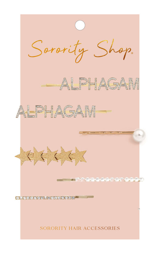 Alpha Gamma Delta Sorority Hair Clips