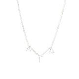 Alpha Gamma Delta Silver Greek Letters Necklace