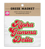 Alpha Gamma Delta Retro Sorority Car Magnet Set of 2