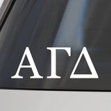 Alpha Gamma Delta Car Decal Sticker- Greek Letters Design