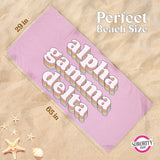 Alpha Gamma Delta Plush Retro Beach Towel