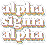 Alpha Sigma Alpha Retro Air Freshener