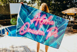 Alpha Omicron Pi Neon Palm Flag