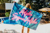 Alpha Sigma Alpha Neon Palm Flag