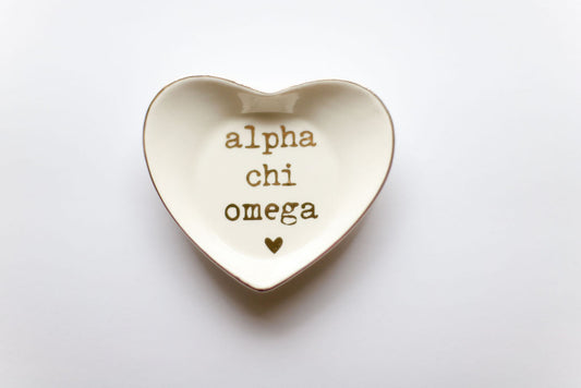 Alpha Chi Omega Ceramic Ring Dish