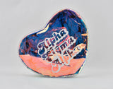 Alpha Sigma Alpha Heart Shaped Makeup Bag