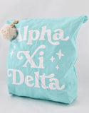 Alpha Xi Delta Retro Pom Pom Tote Bag