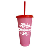 Alpha Omicron Pi Glitter Color Changing Cup 4-Pack