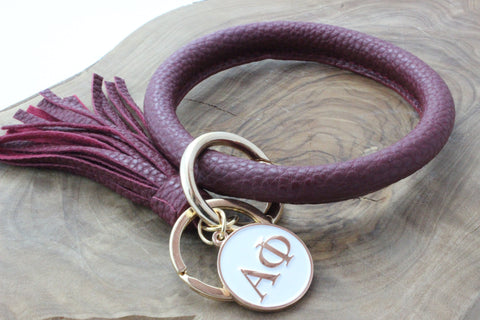 Alpha Phi Bangle Sorority Keychain