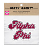 Alpha Phi Retro Sorority Car Magnet Set of 2