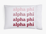 Alpha Phi Cotton Pillowcase