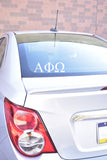 Alpha Phi Omega Fraternity Car Decal Sticker- Greek Letters Design