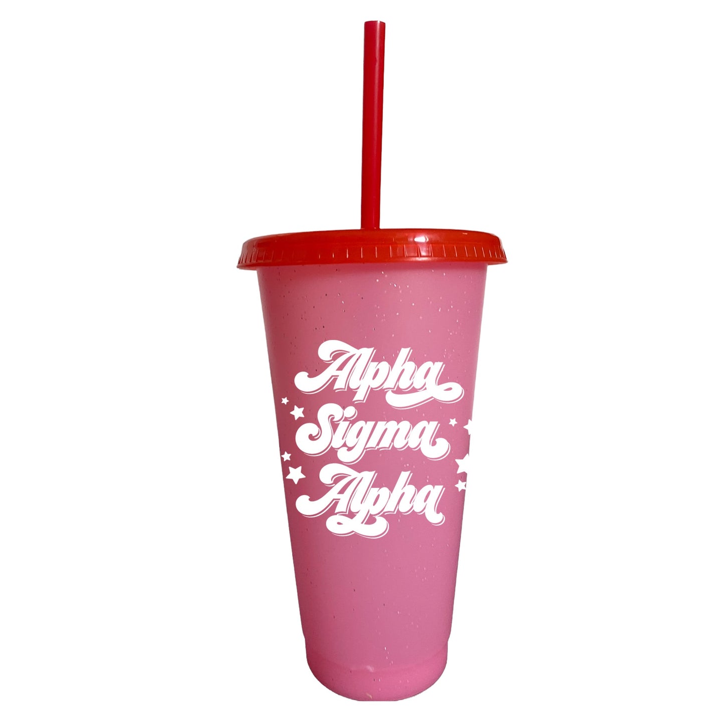 Alpha Sigma Alpha Glitter Color Changing Cup 4-Pack