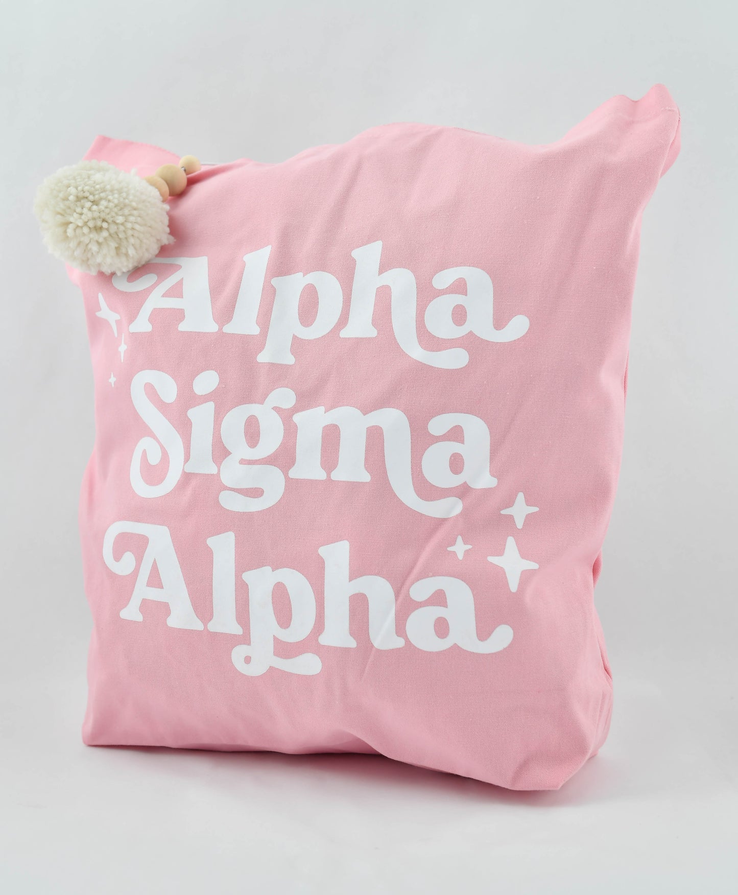 Alpha Sigma Alpha Retro Pom Pom Tote Bag