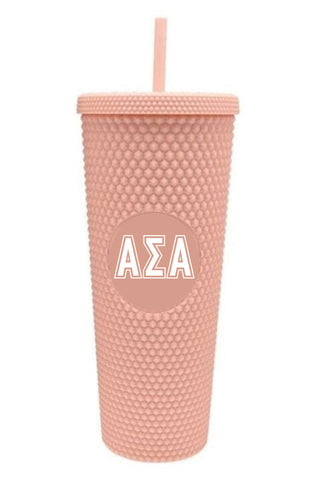 Alpha Sigma Alpha Studded Tumbler