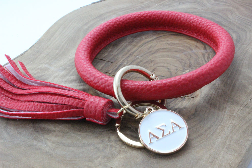 Alpha Sigma Alpha Bangle Sorority Keychain