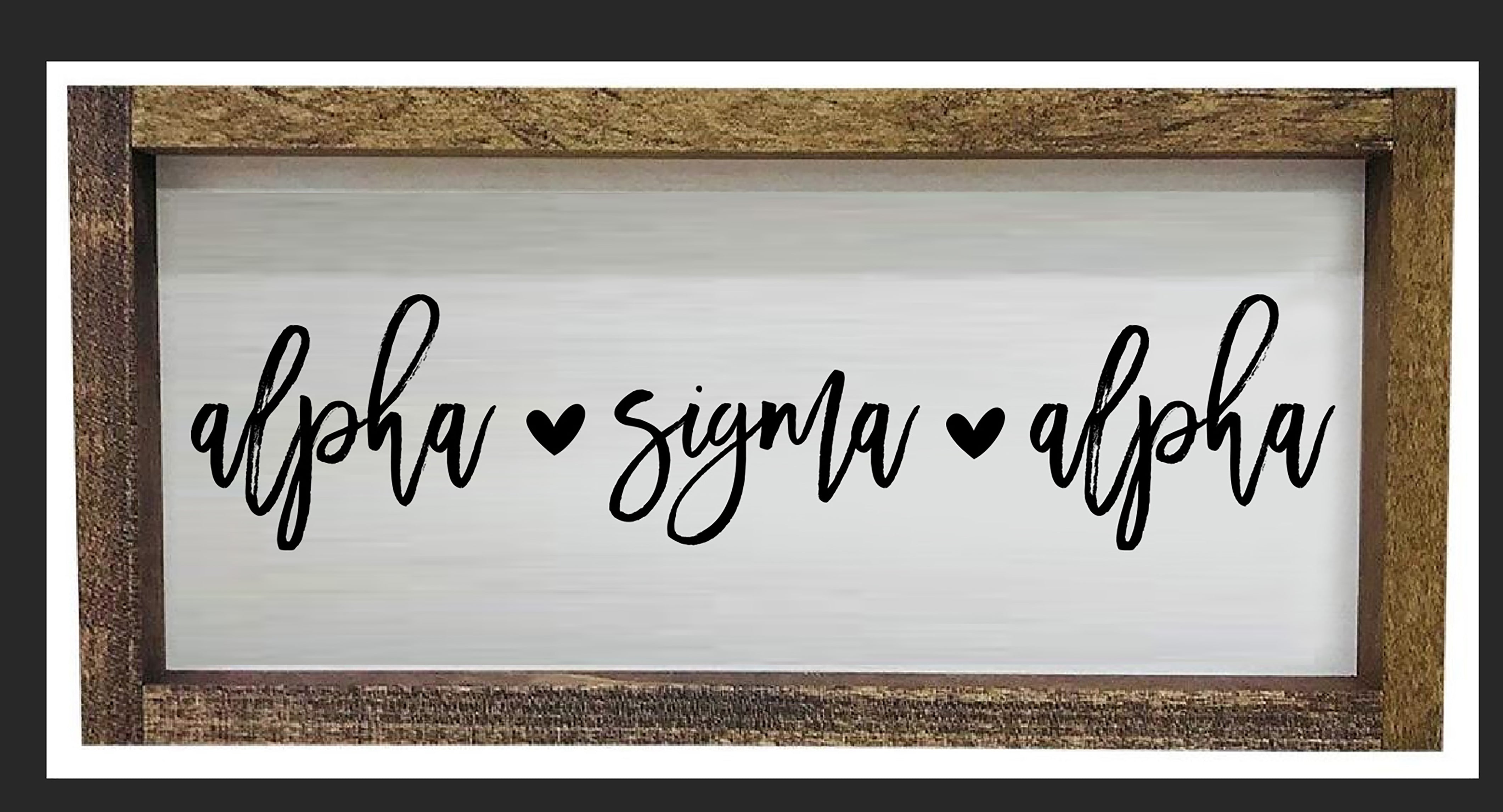 Alpha Sigma Alpha Script Wooden Sign – Campus Connection