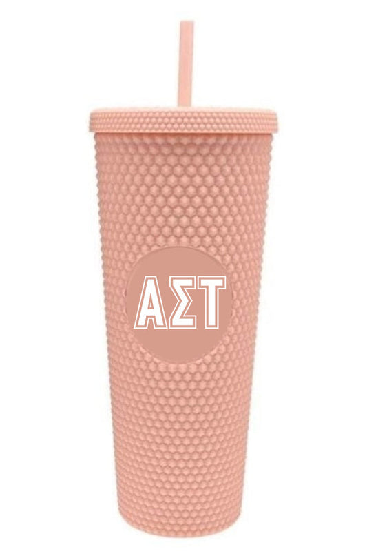 Alpha Sigma Tau Studded Tumbler