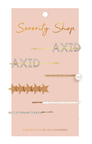 Alpha Xi Delta Sorority Hair Clips