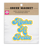 Alpha Xi Delta Retro Sorority Car Magnet Set of 2