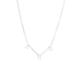 Alpha Xi Delta Silver Greek Letters Necklace