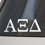 Alpha Xi Delta Car Decal Sticker- Greek Letters Design