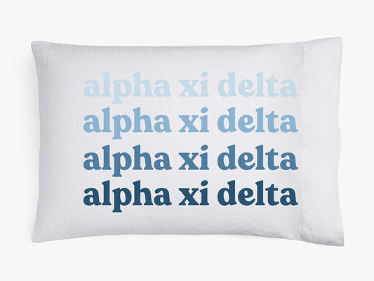 Alpha Xi Delta Cotton Pillowcase