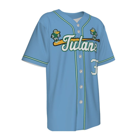 Tulane Player NIL Replica Baseball Jersey - 2024 Blue