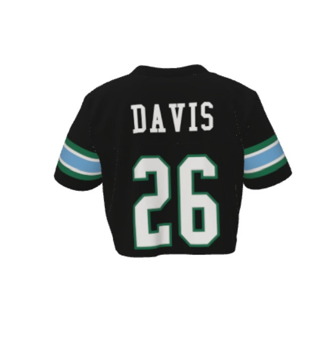 Tulane Player NIL Replica Football Crop Top - Black
