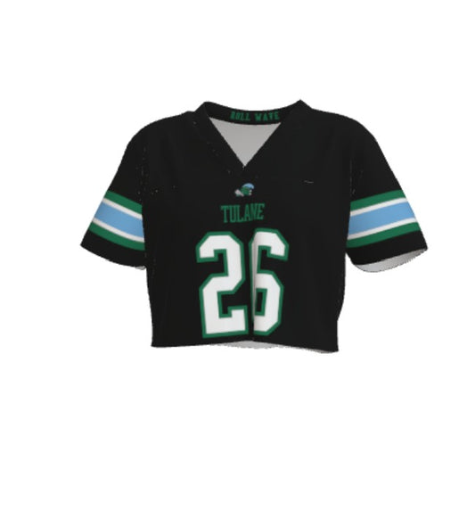 Tulane Player NIL Replica Football Crop Top - Black