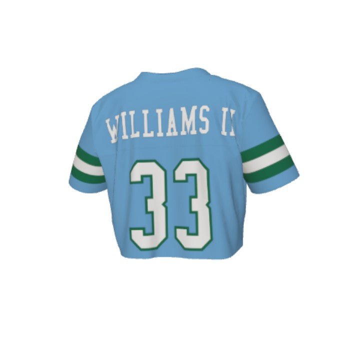 Tulane Player NIL Replica Football Crop Top - Blue