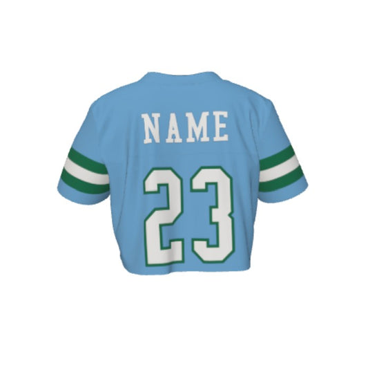 Tulane Replica Customizable Football Crop Top - Blue