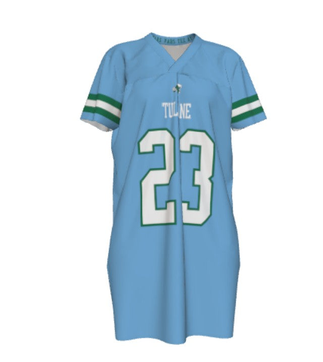 Tulane Replica Customizable Football Dress- Blue
