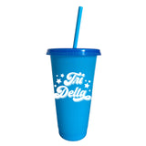 Delta Delta Delta Glitter Color Changing Cup 4-Pack