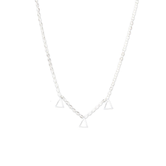 Tri Delta Silver Greek Letters Necklace